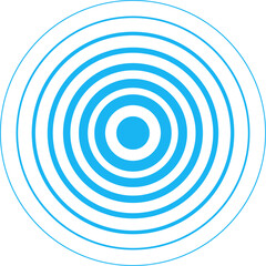 Radar vector icons. Signal concentric circles. Sound wave background radio station signal. Sonar sound waves. Vector illustration.
