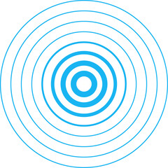 Radar vector icons. Signal concentric circles. Sound wave background radio station signal. Sonar sound waves. Vector illustration.