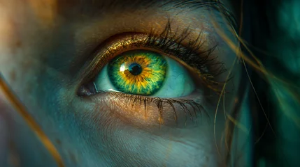 Möbelaufkleber Detail of open human eye © Susca Life