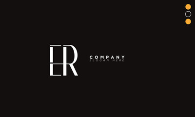  ER Alphabet letters Initials Monogram logo RE, E and R