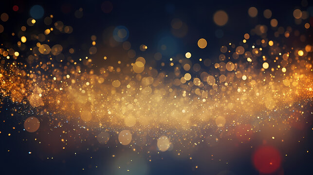 Featuring stunning soft bokeh lights and shiny elements. Abstract festive and new year background