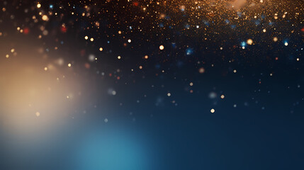 Fototapeta premium Featuring stunning soft bokeh lights and shiny elements. Abstract festive and new year background