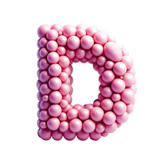 Isolated 3D Letter on a Clear PNG Canvas Generative AI