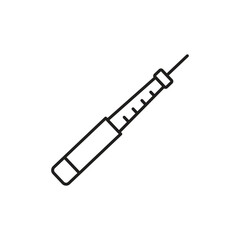 Insulin pen symbol, Insulin injection pen icon. isolated on white background, vector illustration