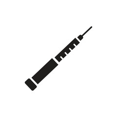 Insulin pen symbol, Insulin injection pen icon. isolated on white background, vector illustration