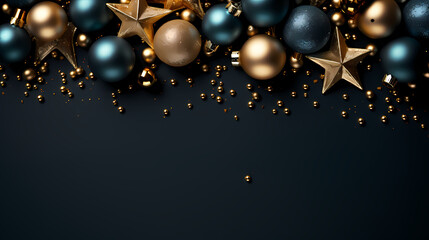 Luxurious shiny Christmas ball decoration, Christmas and New Year ornaments background