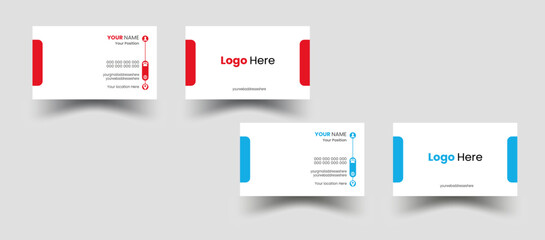 Modern business card template design. modern geometric business card template.  Luxury creative clean  business card design template. Vector illustration. Creative and clean corporate business card te