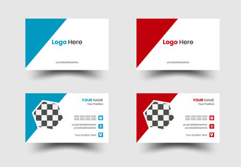 Business cards Modern business cards templates.Business card template design with front and back presentation. modern Luxury Business card design template. business  visiting card design with   compan