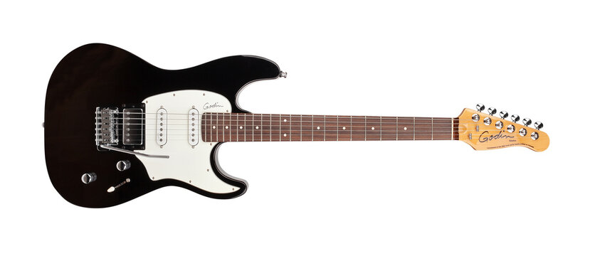 godin session electric guitar path isolated on white
