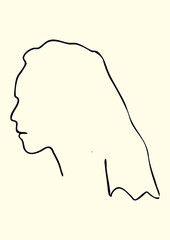 silhouette of a woman art poster
