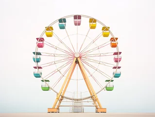 Deurstickers a ferris wheel with colorful seats © Gheorghe