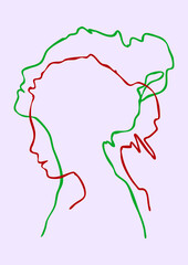 silhouette of a woman art poster