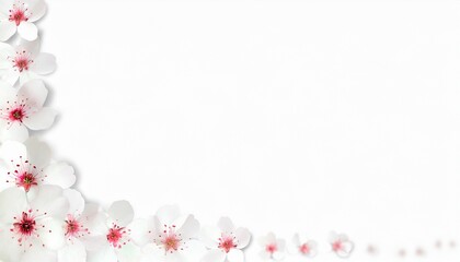 elegant cherry blossom petals isolated on a background for design layouts