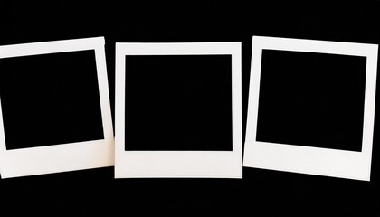 png instant polaroid photo frame isolated