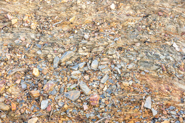 Rustic Background: Earthy Surface with Slate Formations.