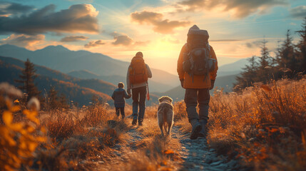 Gemeinsame Pfade: Eine Familie, ihr Hund und die Unendlichkeit des Moments