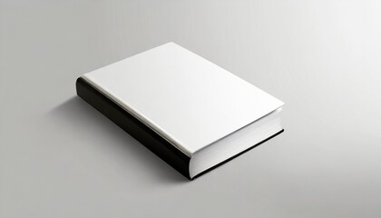 photorealistic book mockup on light grey background