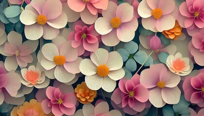 abstract background of blooming flower petals