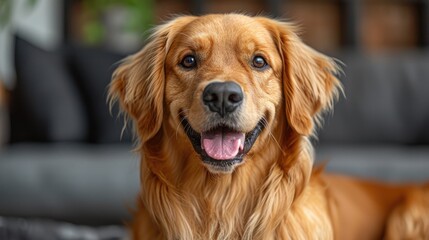 Obraz premium Beautiful pet dog in the style of selective focus