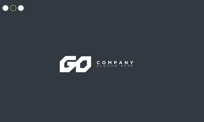  GO Alphabet letters Initials Monogram logo OG, G and O