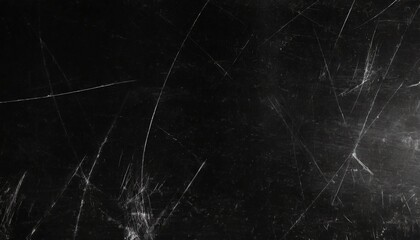 white scratches and dust on black background vintage scratched grunge plastic broken screen texture...