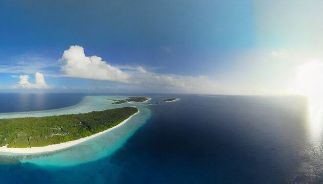 baa atoll aerial panorama maldives