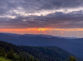 a view Sal Plateau in Camlihemsin, Rize. Famous touristic a place.  Sal Plateau in the Black Sea and Turkey.