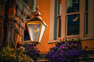 Beautiful design of an old street lamp
