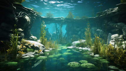Serene underwater garden