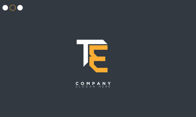  TE Alphabet letters Initials Monogram logo ET, T and E