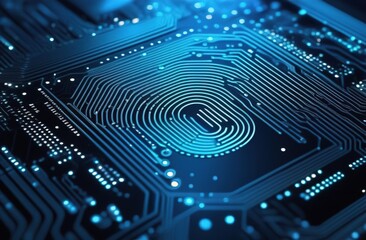 Futuristic technology, electronic circuit board