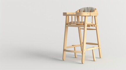 high chair under the white background