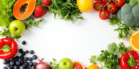 Healthy breakfast ingredients frame