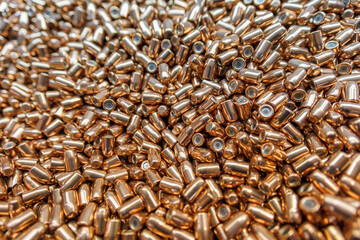 Bullet - important component of firearm ammunition.