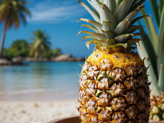 pineapple on the beach