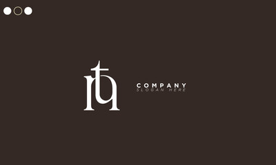  NT Alphabet letters Initials Monogram logo TN, N and T