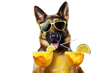 cat_wearing_cool_sunglasses and holding cocktail