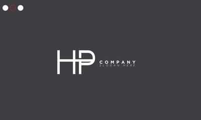  HP Alphabet letters Initials Monogram logo PH, H and P