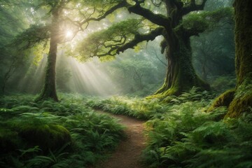 Fototapeta premium morning in the woods