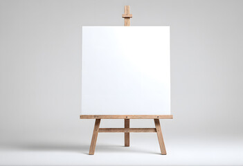 easel with blank canvas