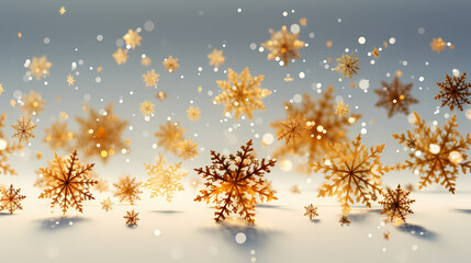 Snowflake background, snowflake border, winter holiday background, soft colors and dreamy atmosphere