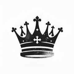 crown icon. royal and queen icon black and white. logo for crown. sign and symbol. royalty vintage style white background. vector illustration