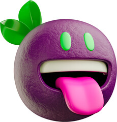Emoji Açaí 3d Cartoon Isolado