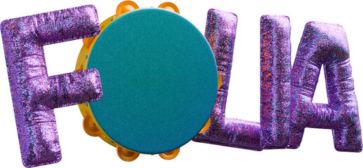 Selo 3d Isolado Carnaval Folia