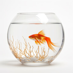 Fish bowl with gold fish