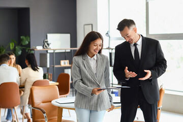 Business people negotiating in conference hall