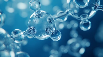 Capturing the mesmerizing dance of a liquid bubble in water, this close-up reveals the beauty and complexity of transparent fluid in its purest form