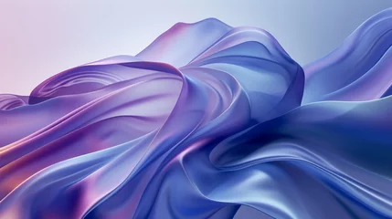 Keuken spatwand met foto A mesmerizing blend of lilac and electric blue swirls dance across a sea of violet and abstract shapes on this vibrant fabric, evoking a sense of dynamic movement and bold creativity © ChaoticMind