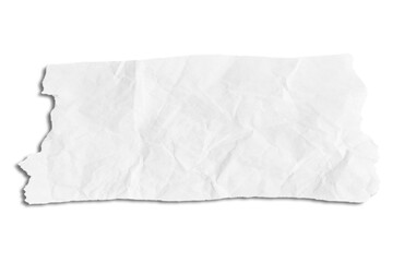 Obraz premium Scrap of crumpled white paper on empty background