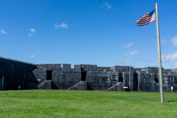 Key West Fort Zachary with US flag
